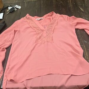 Pink long sleeve dressy shirt